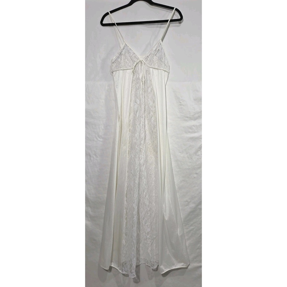 VTG Slip Lace Panel Dress Lingerie MED Int'l Ladies Garment Workers Union ILGWU